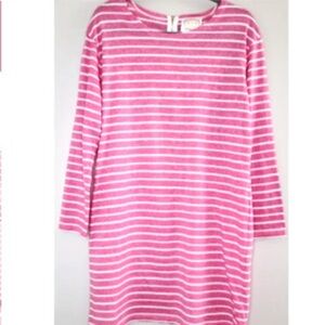 Sail to Sable Pink and White Striped Dress Size XL